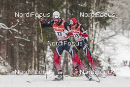 04.01.2017, Oberstdorf, Germany (GER): Hans Christer Holund (NOR), Niklas Dyrhaug (NOR), (l-r)  - FIS world cup cross-country, tour de ski, pursuit men, Oberstdorf (GER). www.nordicfocus.com. © Modica/NordicFocus. Every downloaded picture is fee-liable.