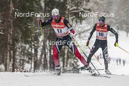 04.01.2017, Oberstdorf, Germany (GER): Hans Christer Holund (NOR), Francesco De Fabiani (ITA), (l-r)  - FIS world cup cross-country, tour de ski, pursuit men, Oberstdorf (GER). www.nordicfocus.com. © Modica/NordicFocus. Every downloaded picture is fee-liable.