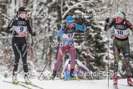 04.01.2017, Oberstdorf, Germany (GER): Nathalie Von Siebenthal (SUI), Yulia Tchekaleva (RUS), Nicole Fessel (GER), (l-r)  - FIS world cup cross-country, tour de ski, pursuit women, Oberstdorf (GER). www.nordicfocus.com. © Modica/NordicFocus. Every downloaded picture is fee-liable.