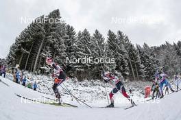 04.01.2017, Oberstdorf, Germany (GER): Teresa Stadlober (AUT), Lotta Udnes Weng (NOR), (l-r)  - FIS world cup cross-country, tour de ski, pursuit women, Oberstdorf (GER). www.nordicfocus.com. © Modica/NordicFocus. Every downloaded picture is fee-liable.
