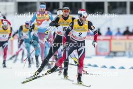03.01.2017, Oberstdorf, Germany (GER): Dario Cologna (SUI), Martin Johnsrud Sundby (NOR), (l-r)  - FIS world cup cross-country, tour de ski, skiathlon men, Oberstdorf (GER). www.nordicfocus.com. © Modica/NordicFocus. Every downloaded picture is fee-liable.
