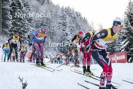 03.01.2017, Oberstdorf, Germany (GER): Dario Cologna (SUI), Sergey Ustiugov (RUS), Florian Notz (GER), Simen Hegstad Krueger (NOR), (l-r)  - FIS world cup cross-country, tour de ski, skiathlon men, Oberstdorf (GER). www.nordicfocus.com. © Modica/NordicFocus. Every downloaded picture is fee-liable.
