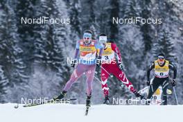03.01.2017, Oberstdorf, Germany (GER): Sergey Ustiugov (RUS), Alex Harvey (CAN), Dario Cologna (SUI), (l-r)  - FIS world cup cross-country, tour de ski, skiathlon men, Oberstdorf (GER). www.nordicfocus.com. © Modica/NordicFocus. Every downloaded picture is fee-liable.