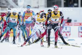 03.01.2017, Oberstdorf, Germany (GER): Sergey Ustiugov (RUS), Marcus Hellner (SWE), Dario Cologna (SUI), Martin Johnsrud Sundby (NOR), (l-r)  - FIS world cup cross-country, tour de ski, skiathlon men, Oberstdorf (GER). www.nordicfocus.com. © Modica/NordicFocus. Every downloaded picture is fee-liable.