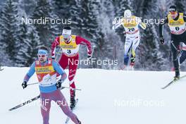 03.01.2017, Oberstdorf, Germany (GER): Sergey Ustiugov (RUS), Alex Harvey (CAN), Jens Burman (SWE), Dario Cologna (SUI), (l-r)  - FIS world cup cross-country, tour de ski, skiathlon men, Oberstdorf (GER). www.nordicfocus.com. © Modica/NordicFocus. Every downloaded picture is fee-liable.