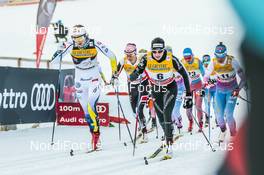 07.01.2017, Val di Fiemme, Italy (ITA): Stina Nilsson (SWE), Nathalie Von Siebenthal (SUI), (l-r)  - FIS world cup cross-country, tour de ski, mass women, Val di Fiemme (ITA). www.nordicfocus.com. © Modica/NordicFocus. Every downloaded picture is fee-liable.