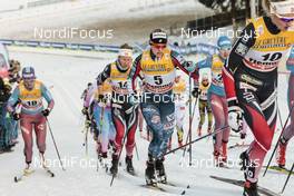 07.01.2017, Val di Fiemme, Italy (ITA): Kathrine Rolsted Harsem (NOR), Jessica Diggins (USA), Silje Oeyre Slind (NOR), (l-r)  - FIS world cup cross-country, tour de ski, mass women, Val di Fiemme (ITA). www.nordicfocus.com. © Modica/NordicFocus. Every downloaded picture is fee-liable.