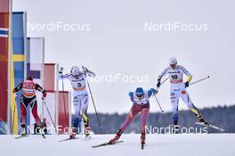 14.01.2017, Toblach, Italy (ITA): Maiken Caspersen Falla (NOR), Hanna Falk (SWE), Natalia Matveeva (RUS), Ida Ingemarsdotter (SWE) - FIS world cup cross-country, individual sprint, Toblach (ITA). www.nordicfocus.com. © Thibaut/NordicFocus. Every downloaded picture is fee-liable.