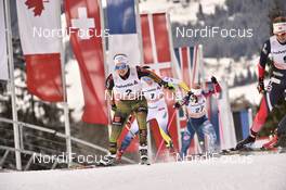 14.01.2017, Toblach, Italy (ITA): Sandra Ringwald (GER), Anna Dyvik (SWE), Kikkan Randall (USA) - FIS world cup cross-country, individual sprint, Toblach (ITA). www.nordicfocus.com. © Thibaut/NordicFocus. Every downloaded picture is fee-liable.