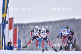 14.01.2017, Toblach, Italy (ITA): Sindre Bjoernestad Skar (NOR), Haavard Solaas Taugboel (NOR), Anton Gafarov (RUS) - FIS world cup cross-country, individual sprint, Toblach (ITA). www.nordicfocus.com. © Thibaut/NordicFocus. Every downloaded picture is fee-liable.