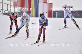 14.01.2017, Toblach, Italy (ITA): Natalia Matveeva (RUS), Hanna Falk (SWE), Maiken Caspersen Falla (NOR), Ida Ingemarsdotter (SWE) - FIS world cup cross-country, individual sprint, Toblach (ITA). www.nordicfocus.com. © Thibaut/NordicFocus. Every downloaded picture is fee-liable.