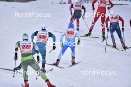 15.01.2017, Toblach, Italy (ITA): Paul Goalabre (FRA), Lauri Vuorinen (FIN), Andrew Newell (USA) - FIS world cup cross-country, team sprint, Toblach (ITA). www.nordicfocus.com. © Thibaut/NordicFocus. Every downloaded picture is fee-liable.