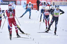 15.01.2017, Toblach, Italy (ITA): Alex Harvey (CAN), Federico Pellegrino (ITA), Paal Golberg (NOR) - FIS world cup cross-country, team sprint, Toblach (ITA). www.nordicfocus.com. © Thibaut/NordicFocus. Every downloaded picture is fee-liable.