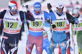 15.01.2017, Toblach, Italy (ITA): Jean Tiberghien (FRA), Nikita Kriukov (RUS), Paal Golberg (NOR) - FIS world cup cross-country, team sprint, Toblach (ITA). www.nordicfocus.com. © Thibaut/NordicFocus. Every downloaded picture is fee-liable.