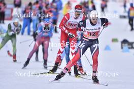 15.01.2017, Toblach, Italy (ITA): Haavard Solaas Taugboel (NOR), Len Valjas (CAN) - FIS world cup cross-country, team sprint, Toblach (ITA). www.nordicfocus.com. © Thibaut/NordicFocus. Every downloaded picture is fee-liable.