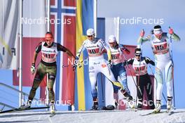 15.01.2017, Toblach, Italy (ITA): Denise Herrmann (GER), Ida Ingemarsdotter (SWE), Heidi Widmer (SUI), Sophie Caldwell (USA), Katja Visnar (SLO) - FIS world cup cross-country, team sprint, Toblach (ITA). www.nordicfocus.com. © Thibaut/NordicFocus. Every downloaded picture is fee-liable.