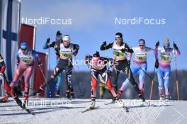 15.01.2017, Toblach, Italy (ITA): Greta Laurent (ITA), Maiken Caspersen Falla (NOR), Laurien Van de Graaf (SUI), Katri Lylynpera (FIN)  - FIS world cup cross-country, team sprint, Toblach (ITA). www.nordicfocus.com. © Thibaut/NordicFocus. Every downloaded picture is fee-liable.