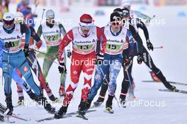 15.01.2017, Toblach, Italy (ITA): Simeon Hamilton (USA), Alex Harvey (CAN) - FIS world cup cross-country, team sprint, Toblach (ITA). www.nordicfocus.com. © Thibaut/NordicFocus. Every downloaded picture is fee-liable.