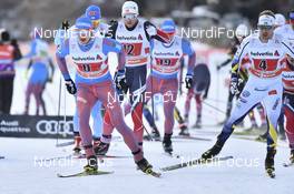15.01.2017, Toblach, Italy (ITA): Gleb Retivykh (RUS), Haavard Solaas Taugboel (NOR), Emil Joensson (SWE) - FIS world cup cross-country, team sprint, Toblach (ITA). www.nordicfocus.com. © Thibaut/NordicFocus. Every downloaded picture is fee-liable.