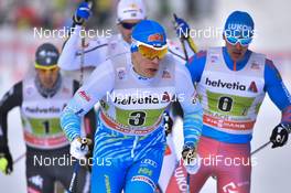 15.01.2017, Toblach, Italy (ITA): Matias Strandvall (FIN), Nikolay Morilov (RUS) - FIS world cup cross-country, team sprint, Toblach (ITA). www.nordicfocus.com. © Thibaut/NordicFocus. Every downloaded picture is fee-liable.