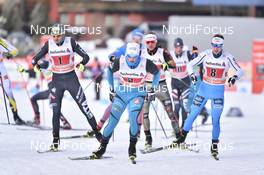 15.01.2017, Toblach, Italy (ITA): Lucas Chanavat (FRA), Dietmar Noeckler (ITA), Dominik Bury (POL) - FIS world cup cross-country, team sprint, Toblach (ITA). www.nordicfocus.com. © Thibaut/NordicFocus. Every downloaded picture is fee-liable.