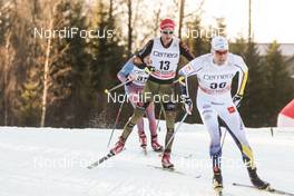 21.01.2017, Ulricehamn, Sweden (SWE): Dmitriy Japarov (RUS), Florian Notz (GER), Daniel Rickardsson (SWE), (l-r)  - FIS world cup cross-country, 15km men, Ulricehamn (SWE). www.nordicfocus.com. © Modica/NordicFocus. Every downloaded picture is fee-liable.