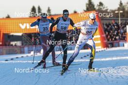 21.01.2017, Ulricehamn, Sweden (SWE): Dmitriy Japarov (RUS), Toni Livers (SUI), Daniel Rickardsson (SWE), (l-r)  - FIS world cup cross-country, 15km men, Ulricehamn (SWE). www.nordicfocus.com. © Modica/NordicFocus. Every downloaded picture is fee-liable.