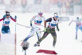 22.01.2017, Ulricehamn, Sweden (SWE): Jessica Diggins (USA), Hanna Falk (SWE), Sandra Ringwald (GER), (l-r)  - FIS world cup cross-country, 4x5km women, Ulricehamn (SWE). www.nordicfocus.com. © Modica/NordicFocus. Every downloaded picture is fee-liable.