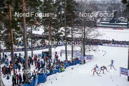 28.01.2017, Falun Sweden (SWE): Competitors during the finals (l-r)  - FIS world cup cross-country, individual sprint, Falun (SWE). www.nordicfocus.com. © Modica/NordicFocus. Every downloaded picture is fee-liable.