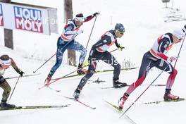 28.01.2017, Falun Sweden (SWE): Andrew Newell (USA), Federico Pellegrino (ITA), Finn Haagen Krogh (NOR), (l-r)  - FIS world cup cross-country, individual sprint, Falun (SWE). www.nordicfocus.com. © Modica/NordicFocus. Every downloaded picture is fee-liable.