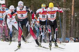 28.01.2017, Falun Sweden (SWE): Emil Iversen (NOR), Bernhard Tritscher (AUT), Dominik Baldauf (AUT), (l-r)  - FIS world cup cross-country, individual sprint, Falun (SWE). www.nordicfocus.com. © Modica/NordicFocus. Every downloaded picture is fee-liable.