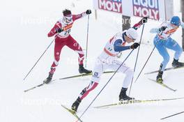 28.01.2017, Falun Sweden (SWE): Len Valjas (CAN), Andrew Young (GBR), Anssi Pentsinen (FIN), (l-r)  - FIS world cup cross-country, individual sprint, Falun (SWE). www.nordicfocus.com. © Modica/NordicFocus. Every downloaded picture is fee-liable.