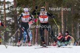28.01.2017, Falun Sweden (SWE): Gaia Vuerich (ITA), Laurien Van Der Graaff (SUI), (l-r)  - FIS world cup cross-country, individual sprint, Falun (SWE). www.nordicfocus.com. © Modica/NordicFocus. Every downloaded picture is fee-liable.