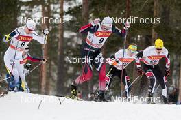 28.01.2017, Falun Sweden (SWE): Oskar Svensson (SWE), Emil Iversen (NOR), Bernhard Tritscher (AUT), Dominik Baldauf (AUT), (l-r)  - FIS world cup cross-country, individual sprint, Falun (SWE). www.nordicfocus.com. © Modica/NordicFocus. Every downloaded picture is fee-liable.