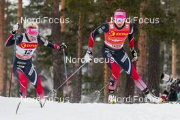 28.01.2017, Falun Sweden (SWE): Kathrine Rolsted Harsem (NOR), Maiken Caspersen Falla (NOR), (l-r)  - FIS world cup cross-country, individual sprint, Falun (SWE). www.nordicfocus.com. © Modica/NordicFocus. Every downloaded picture is fee-liable.