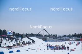 29.01.2017, Falun Sweden (SWE): The start of the race (l-r)  - FIS world cup cross-country, mass women, Falun (SWE). www.nordicfocus.com. © Modica/NordicFocus. Every downloaded picture is fee-liable.
