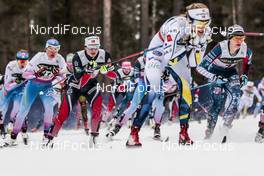 29.01.2017, Falun Sweden (SWE): Marit Bjoergen (NOR), Jessica Diggins (USA), (l-r)  - FIS world cup cross-country, mass women, Falun (SWE). www.nordicfocus.com. © Modica/NordicFocus. Every downloaded picture is fee-liable.