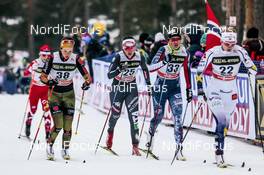 29.01.2017, Falun Sweden (SWE): Elisabeth Schicho (GER), Giulia Stuerz (ITA), Caitlin Patterson (USA), Evelina Settlin (SWE), (l-r)  - FIS world cup cross-country, mass women, Falun (SWE). www.nordicfocus.com. © Modica/NordicFocus. Every downloaded picture is fee-liable.