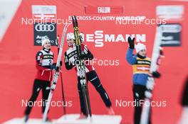 29.01.2017, Falun Sweden (SWE): Ingvild Flugstad Oestberg (NOR), Marit Bjoergen (NOR), Heidi Weng (NOR), (l-r) - FIS world cup cross-country, mass women, Falun (SWE). www.nordicfocus.com. © Modica/NordicFocus. Every downloaded picture is fee-liable.
