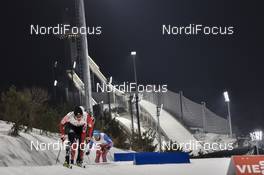 03.02.2017, Pyeong Chang, Korea (KOR): Hiroyuki Miyazawa (JPN), Martin Loewstroem Nyenget (NOR), Pavel Petrov (RUS) - FIS world cup cross-country, individual sprint, Pyeong Chang (KOR). www.nordicfocus.com. © Thibaut/NordicFocus. Every downloaded picture is fee-liable.