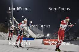 03.02.2017, Pyeong Chang, Korea (KOR): Jesse Cockney (CAN), Mathias Rundgreen (NOR), Daniel Stock (NOR) - FIS world cup cross-country, individual sprint, Pyeong Chang (KOR). www.nordicfocus.com. © Thibaut/NordicFocus. Every downloaded picture is fee-liable.
