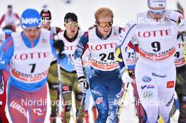 04.02.2017, Pyeong Chang, Korea (KOR): Matthew Phillip Gelso (USA), Anton Lindblad (SWE), Raul Shakirzianov (RUS) - FIS world cup cross-country, skiathlon men, Pyeong Chang (KOR). www.nordicfocus.com. © Thibaut/NordicFocus. Every downloaded picture is fee-liable.
