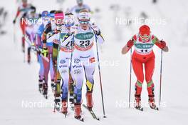04.02.2017, Pyeong Chang, Korea (KOR): Elin Mohlin (SWE), Frida Erkers (SWE), Yulia Tikhonova (BLR) - FIS world cup cross-country, skiathlon women, Pyeong Chang (KOR). www.nordicfocus.com. © Thibaut/NordicFocus. Every downloaded picture is fee-liable.