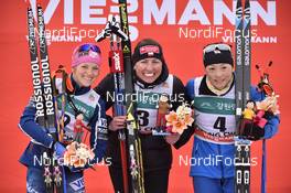 04.02.2017, Pyeong Chang, Korea (KOR): Elizabeth Stephen (USA), Justyna Kowalczyk (POL), Masako Ishida (JPN), (l-r) - FIS world cup cross-country, skiathlon women, Pyeong Chang (KOR). www.nordicfocus.com. © Thibaut/NordicFocus. Every downloaded picture is fee-liable.