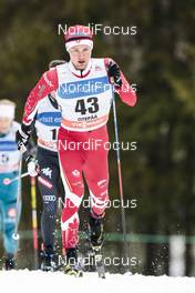 19.02.2017, Otepaeae, Estonia (EST): Knute Johnsgaard (CAN) - FIS world cup cross-country, 15km men, Otepaeae (EST). www.nordicfocus.com. © Modica/NordicFocus. Every downloaded picture is fee-liable.