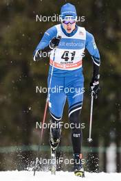 19.02.2017, Otepaeae, Estonia (EST): Kaarel Kasper Korge (EST) - FIS world cup cross-country, 15km men, Otepaeae (EST). www.nordicfocus.com. © Modica/NordicFocus. Every downloaded picture is fee-liable.