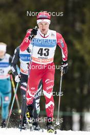 19.02.2017, Otepaeae, Estonia (EST): Knute Johnsgaard (CAN) - FIS world cup cross-country, 15km men, Otepaeae (EST). www.nordicfocus.com. © Modica/NordicFocus. Every downloaded picture is fee-liable.