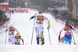 08.03.2017, Drammen, Norway (NOR): Hanna Falk (SWE), Stina Nilsson (SWE), Krista Parmakoski (FIN), (l-r)  - FIS world cup cross-country, individual sprint, Drammen (NOR). www.nordicfocus.com. © Rauschendorfer/NordicFocus. Every downloaded picture is fee-liable.