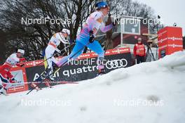 08.03.2017, Drammen, Norway (NOR): Marit Bjoergen (NOR), Anna Dyvik (SWE), Krista Parmakoski (FIN), (l-r)  - FIS world cup cross-country, individual sprint, Drammen (NOR). www.nordicfocus.com. © Rauschendorfer/NordicFocus. Every downloaded picture is fee-liable.