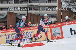 08.03.2017, Drammen, Norway (NOR): Johannes Hoesflot Klaebo (NOR), Sondre Turvoll Fossli (NOR), (l-r)  - FIS world cup cross-country, individual sprint, Drammen (NOR). www.nordicfocus.com. © Rauschendorfer/NordicFocus. Every downloaded picture is fee-liable.